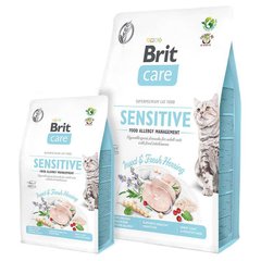 Brit Care (Бріт Кеа) Cat Sensitive Insect&Fresh Herring – Сухий беззерновий корм з комахами та оселедцем для котів з чутливим травленням 400 г
