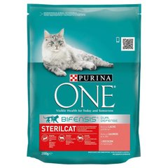 Purina ONE (Пурина Ван) Sterilcat – Сухой корм с лососем и пшеницей для стерилизованных кошек 800 г