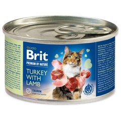 Brit Premium (Бріт Преміум) by Nature Turkey with Lamb - Вологий корм з індичкою і ягням для дорослих котів (паштет) 200 г