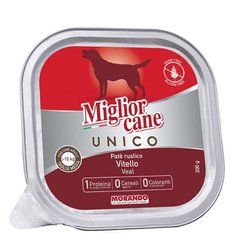 Morando (Морандо) Migliorcane Unico Veal - Консервированный корм с телятиной для собак средних пород (паштет) 300 г