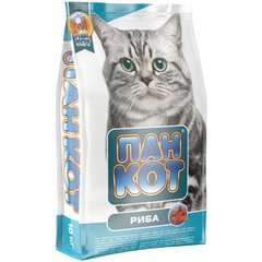 Пан Кот РЫБА - Сухой корм с рыбой для взрослых кошек со вкусом рыбы 10 кг