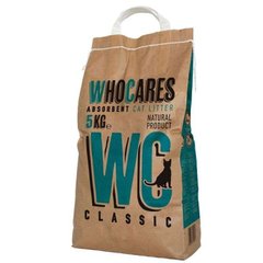 WhoCares (Ху Кеарс) WC Classic - Наполнитель впитывающий в кошачий туалет, без запаха - 5 кг