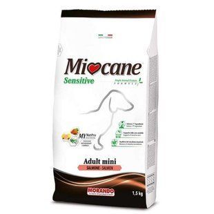 Morando (Морандо) Miocane Adult Mini Sensitive Monoprotein with Salmon - Сухий монопротеїновый корм з лососем для дорослих собак малих порід 1,5 кг
