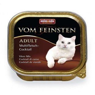 Animonda (Анимонда) Vom Feinsten Adult Multifleisch-Coctail - Консервированный корм в виде паштета с мясным мультикоктейлем для взрослых кошек 100 г