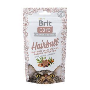Brit Care (Бріт Кеа) Cat Functional Snack Hairball &ndash; Функціональні ласощі для виведення шерсті зі шлунка з качкою для дорослих котів 50 г