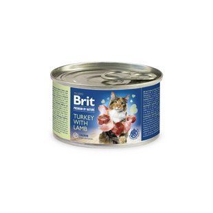 Brit Premium (Бріт Преміум) by Nature Turkey with Lamb - Вологий корм з індичкою і ягням для дорослих котів (паштет) 200 г