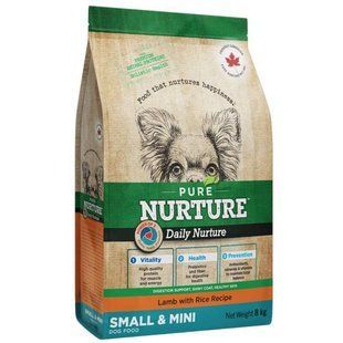 Pure Nurture (Пюр Нюртюр) Daily Power of 3 Small & Mini Adult - Сухой корм с ягненком и рисом для взрослых собак малых и мелких пород, 8 кг