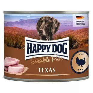 Happy Dog (Хеппи Дог) Sensible Pure Texas Truthahn - Консервированный корм с индейкой для взрослых собак, 200 г
