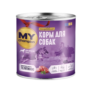 My Champion (Мой Чемпион) Влажный корм для собак в желе с телятиной 415 г