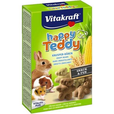 Vitakraft (Витакрафт) Happy Teddy - Лакомство со злаками и овощами для всех видов грызунов 75 г