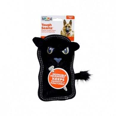 Outward Hound (Аутвард Хаунд) Tough Seamz Panther – Игрушка-пищалка Пантера для собак 20 см Черный