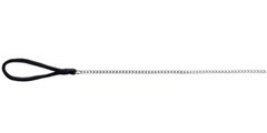 Trixie (Трикси) Chain Leash with Nylon Hand Loop - Поводок-цепь с нейлоновой ручкой 4 мм / 1 м Черный