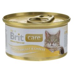 Brit Care (Брит Кеа) Cat Chicken Breast & Cheese - Консервы с куриной грудкой и сыром в соусе для взрослых кошек 80 г