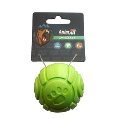 AnimAll (ЭнимАлл) GrizZzly - Игрушка мячик с ароматом зеленого яблока 6 см Зеленый