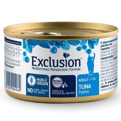 Exclusion (Эксклюжн) Noble Grain Cat Adult Tuna - Консервированный монопротеиновый корм с тунцом для взрослых котов 85 г