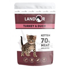 Landor (Ландор) Kitten Turkey & Duck - Вологий корм з індичкою та качкою для кошенят 85 г