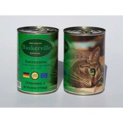 Baskerville (Баскервиль) Консервы для котов с олениной и куриным мясом 400 г