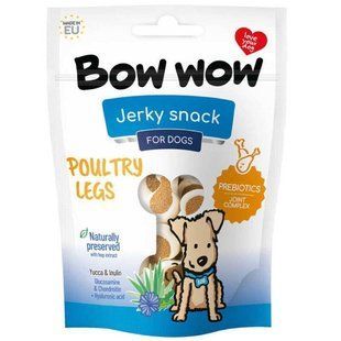 Bow Wow (Бау Вау) - Лакомства Снеки с курицей в виде куриной ножки для собак, 15 шт./уп. (80 г)