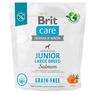Brit Care (Бріт Кеа) GF Junior Large Breed Salmon and Potato - Сухий беззерновий корм з лососем для молодих собак великих порід, 1 кг