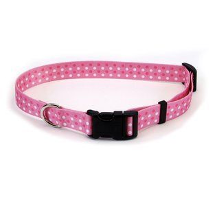 Coastal (Костал) Pet Attire Style - Нашийник для собак, 2х35-50 см 2х35-50 см "Крапка" на рожевому