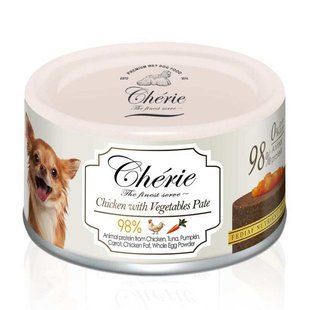 Cherie (Шери) Dog Pate Chicken with Vegetables Pate - Консервированный корм с курятиной и овощами для собак (паштет), 80 г