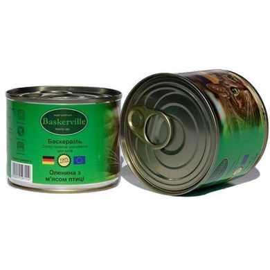 Baskerville (Баскервиль) Консервы для котов с олениной и куриным мясом 400 г