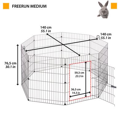 Ferplast (Ферпласт) Freerun Medium - Вольер для кроликов и морских свинок M