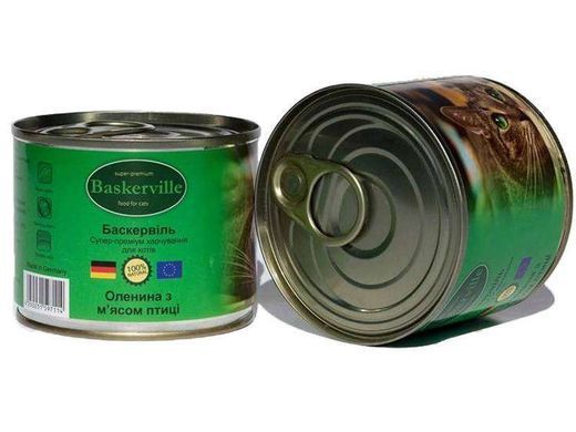 Baskerville (Баскервиль) Консервы для котов с олениной и куриным мясом 400 г