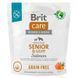 Brit Care (Бріт Кеа) Dog Grain-free Senior & Light - Сухий беззерновий корм з лососем для старіючих собак, 1 кг