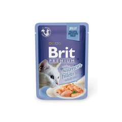 Brit Premium Brit Premium (Брит Премиум) Cat Salmon fillets Jelly - Влажный корм с кусочками из филе лосося в желе для котов 85 г