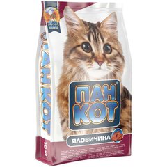 Пан Кот ГОВЯДИНА - Сухой корм для взрослых котов и кошек с говядиной 10 кг