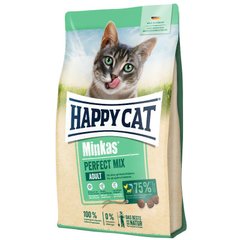 Happy Cat (Хэппи Кэт) Minkas Perfect Mix - Сухой корм с курицей, рыбой и ягненком для взрослых кошек 500 г