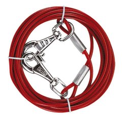 Ferplast (Ферпласт) Cable PA - Повідець сталевий для собак, з пластиковим покриттям 2,8x450 см Червоний
