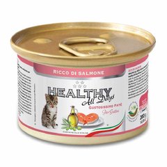 Healthy (Хелсі) All days - Консервований корм з лососем для кошенят (паштет) 200 г