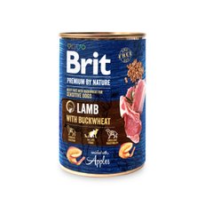 Brit Premium (Бріт Преміум) by Nature Lamb with Buckwheat - Консервований корм з ягням та гречкою для собак (паштет) 400 г