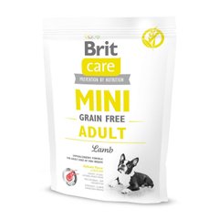 Brit Care (Брит Кеа) Mini Grain Free Adult - Сухой беззерновой корм с ягнёнком для взрослых собак миниатюрных пород 400 г