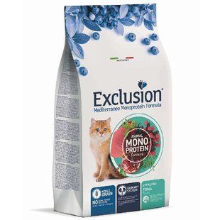 Exclusion (Эксклюжн) Noble Grain Cat Sterilized Tuna - Монопротеиновый сухой корм с тунцом для взрослых стерилизованных котов всех пород, 12 кг