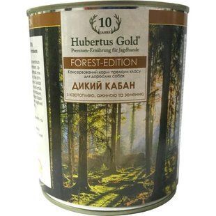 Hubertus Gold (Хубертус Голд) Консервированный корм "Дикий кабан с картофелем, ежевикой и зеленью" для активных собак, 800 г