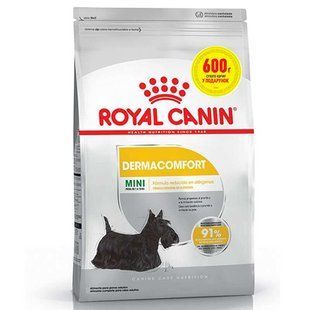 Royal Canin (Роял Канин) Mini Dermacomfort - Сухой корм для собак с чувствительной кожей, склонной к раздражениям и зуду, 2,4 кг +600 г