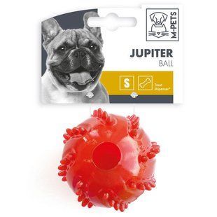 M-Pets (М-Петс) Jupiter Balls - Игрушка мячик Юпитер с диспенсером для лакомств, для собак, Цвета в ассортименте, 6,5 см