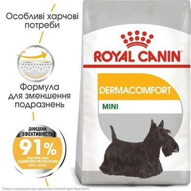 Royal Canin (Роял Канин) Mini Dermacomfort - Сухой корм для собак с чувствительной кожей, склонной к раздражениям и зуду, 2,4 кг +600 г