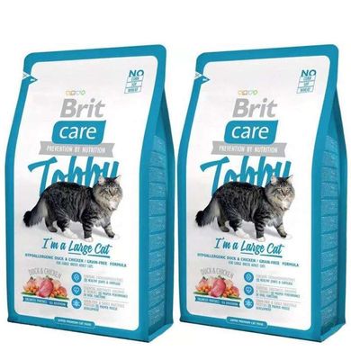 Brit Care (Бріт Кеа) Cat Tobby - Сухий корм з качкою і куркою для дорослих котів великих порід 400 г
