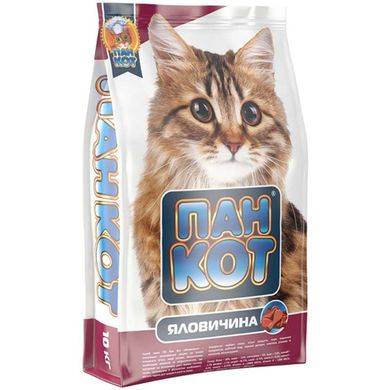 Пан Кот ЯЛОВИЧИНА - Сухий корм для дорослих котів і кішок з яловичиною 10 кг