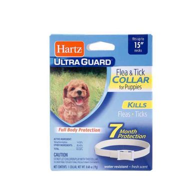 Hartz (Хартц) UltraGuard Flea&Tick Collar for Puppies - Ошейник для щенков от паразитов 38 см Белый