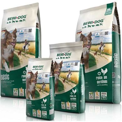 Bewi Dog (Беві Дог) Basic croc - Сухий корм з птицею для дорослих собак з нормальним рівнем активності 25 кг