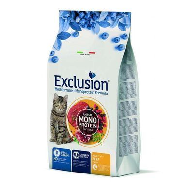 Exclusion (Ексклюжн) Noble Grain Cat Adult Beef - Монопротеїновий сухий корм з яловичиною для дорослих котів всіх порід віком від 12 місяців, 300 г