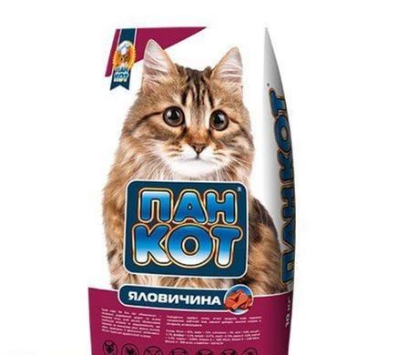 Пан Кот ГОВЯДИНА - Сухой корм для взрослых котов и кошек с говядиной 10 кг