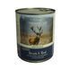 Hubertus Gold (Хубертус Голд) Hirsch&Rind mit Topinambur und Preiselbeere - Консервированный корм Оленина и говядина с топинамбуром и красными ягодами для собак, 800 г