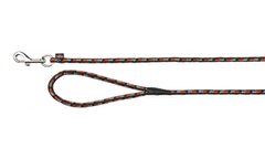Trixie (Тріксі) Mountain Rope Tracking Leash - Повідець зі світло-відбиваючою стрічкою для собак 0,8х500 см Чорний / Помаранчевий