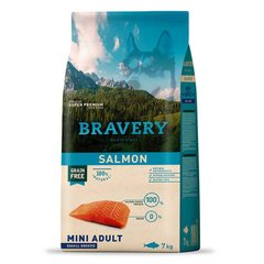 Bravery (Бравери) Salmon Adult Mini - Сухой беззерновой корм с лососем для взрослых собак малых пород 2 кг